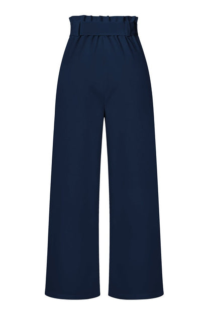 Pantalon Évasé à Ceinture Coordonné