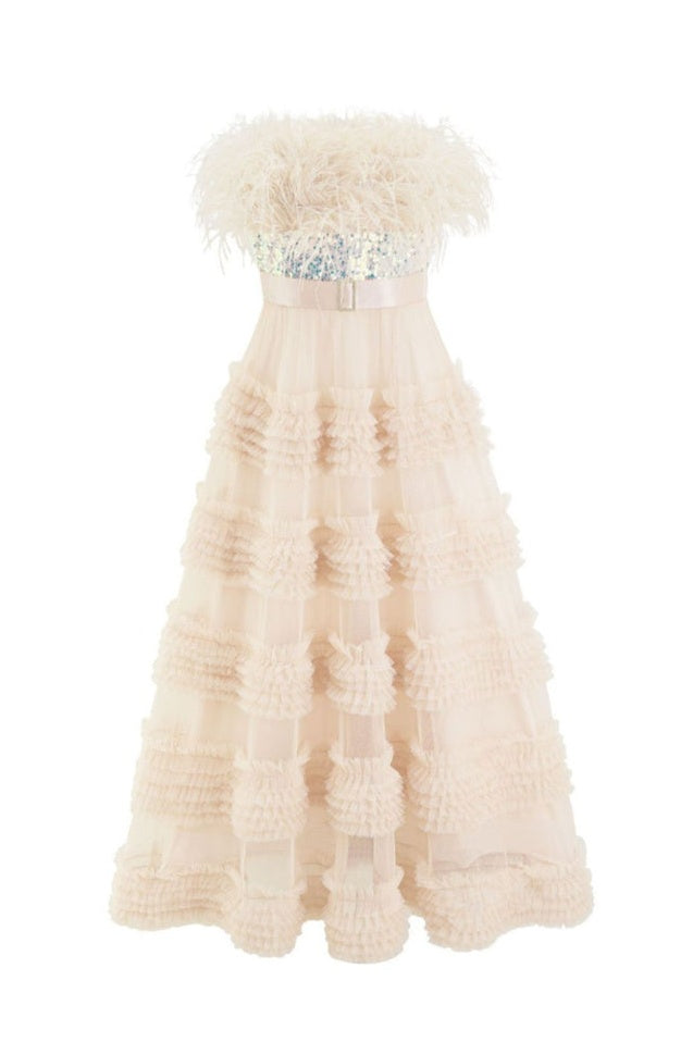 Robe Évasée en Plumetis Aella