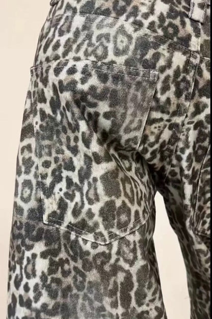 Jeans Colossus à Dégradé Léopard