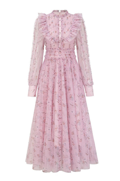 Robe Longue à Manches Longues Fleurie Beryl