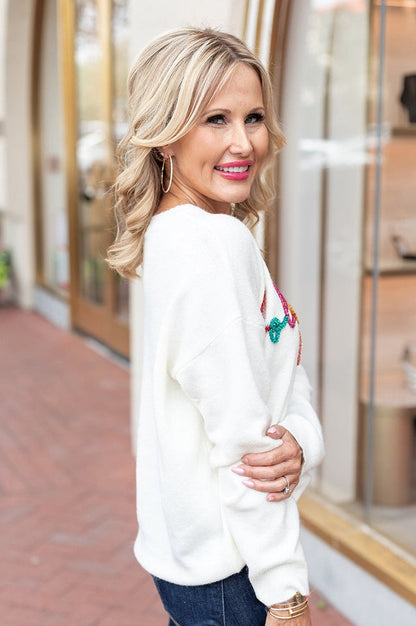 Pull en Lurex Éclatant Holly Jolly