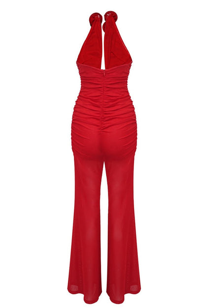 Jumpsuit Plissé à Fleurs 3D Vissarion