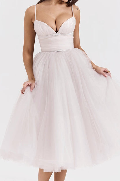 Robe Midi en Tulle Countess Cabernet