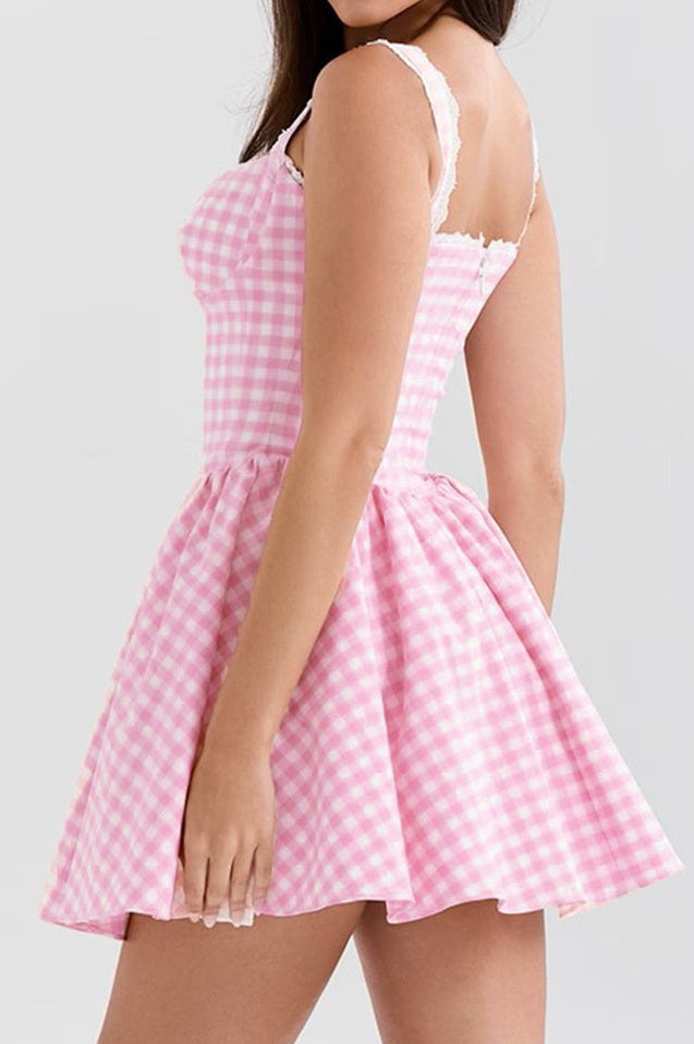 Robe en Coton à Carreaux Brigite