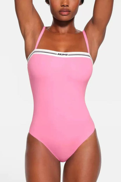 Bodysuit Logo à Encolure Droite - Révier Paris