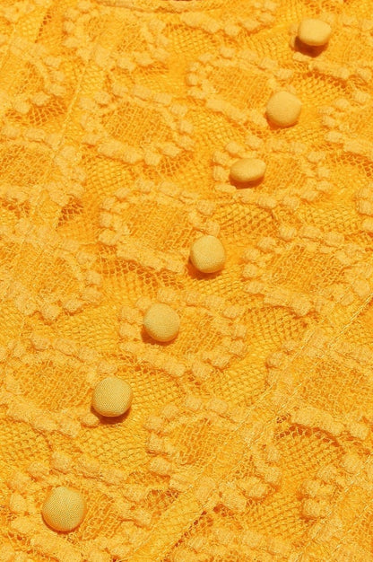 Robe Mini en Dentelle Apricot avec Corset