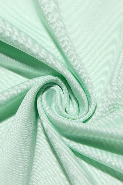 Robe Mini à Volants et Manches Évasées Camilla Pistache