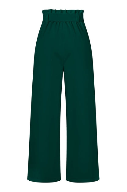 Pantalon Évasé à Ceinture Coordonné