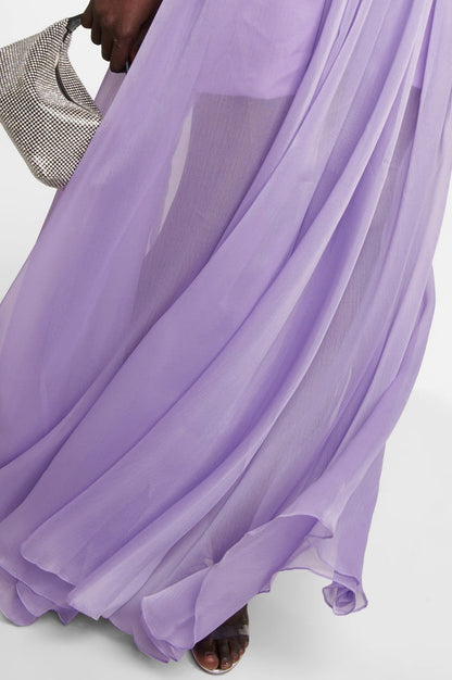 Robe Maxi Fendue et Froissée
