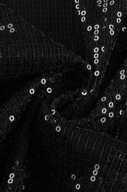Robe Maxi Brodée à Découpe Rosette en Sequin