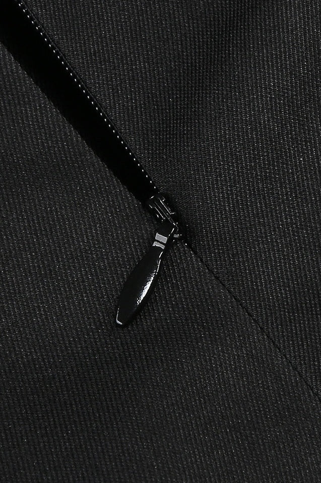 Blazer Évasé en Dentelle Brodée à Décolleté en V
