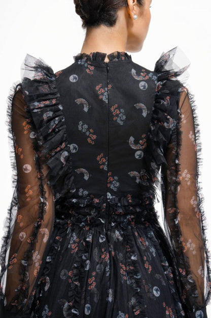 Robe Longue à Manches Longues Fleurie Beryl