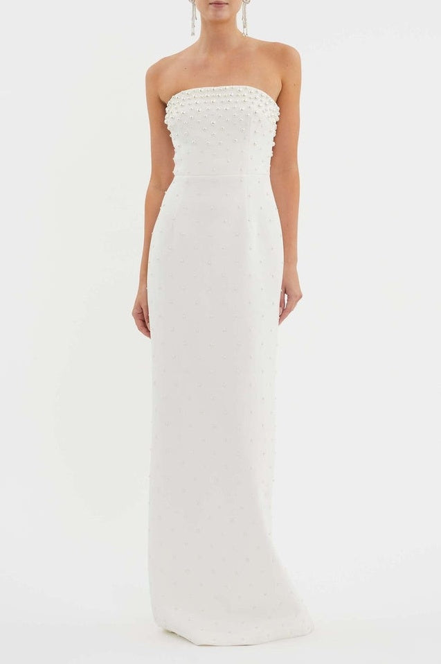 Robe Bustier Brodée de Perles - Révier Paris