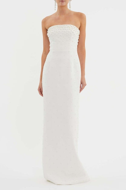 Robe Bustier Brodée de Perles - Révier Paris