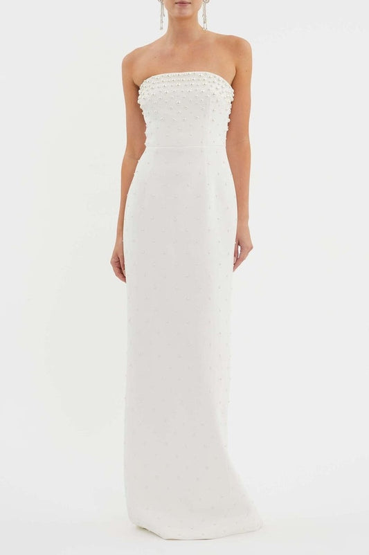 Robe Bustier Brodée de Perles - Révier Paris