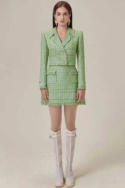 Ensemble Jupe et Blazer Doublé Texturé