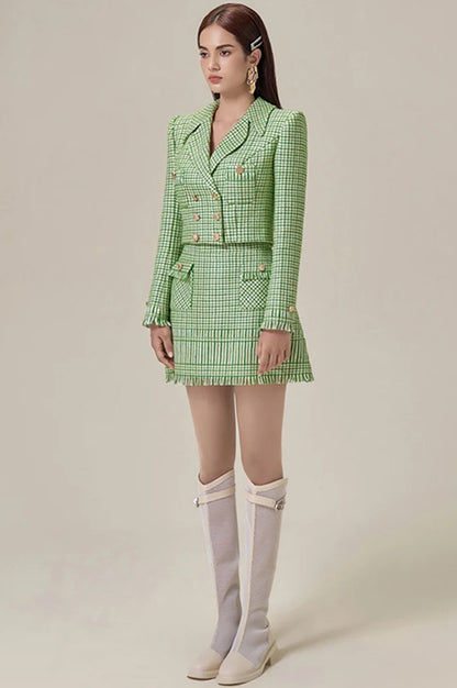 Ensemble Jupe et Blazer Doublé Texturé