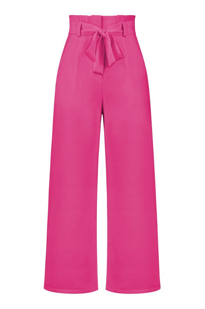 Pantalon Évasé à Ceinture Coordonné