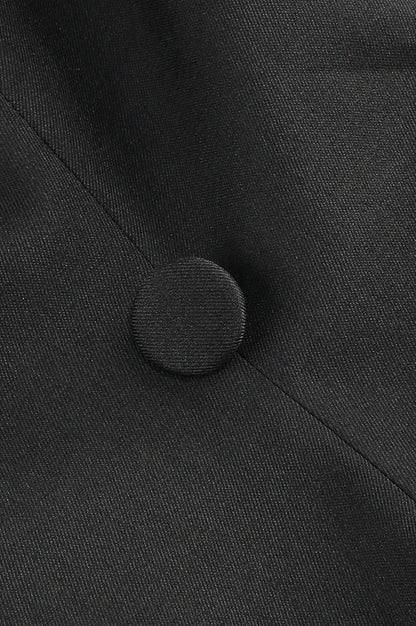 Blazer Évasé en Dentelle Brodée à Décolleté en V