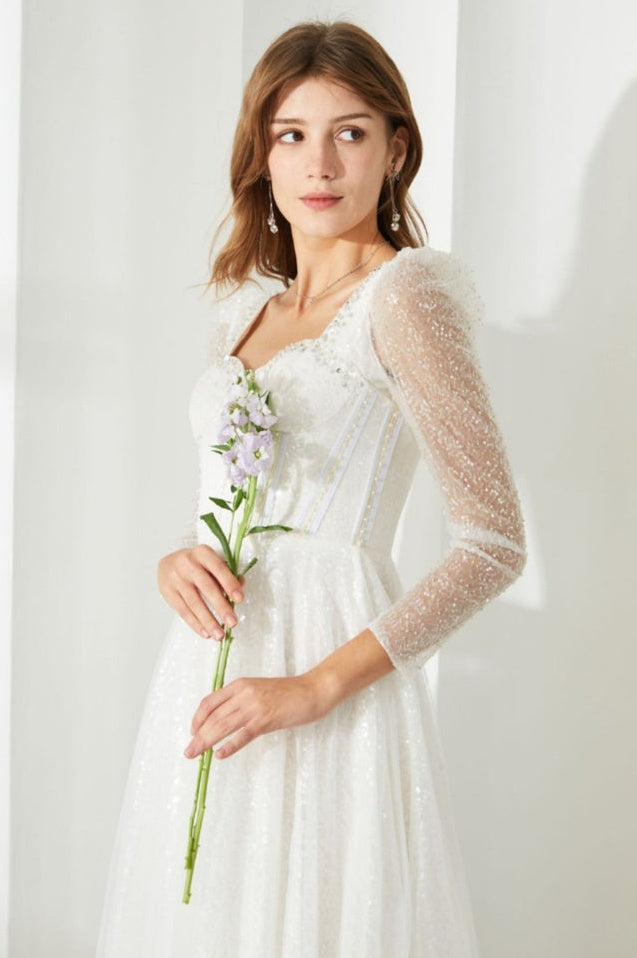 Robe Midi en Mesh Blanc Kamiyah