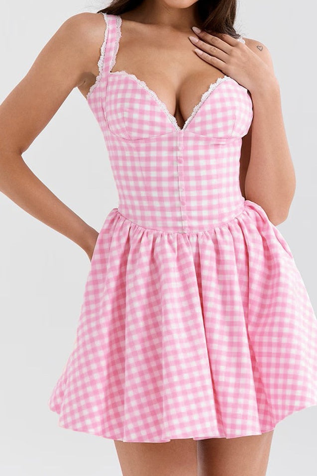 Robe en Coton à Carreaux Brigite - Révier Paris