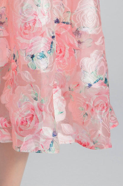 Robe Midi à Manches Bouffantes