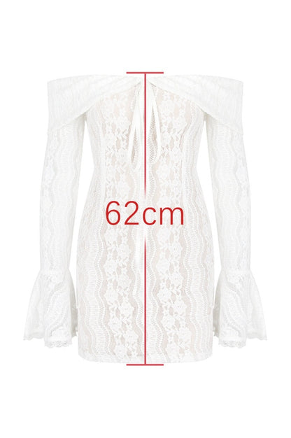 Robe Mini en Dentelle Crème Vintage Parisienne