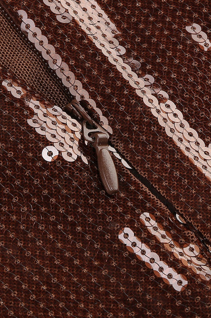 Robe Mini à Manches Longues en Sequins Aoibhe