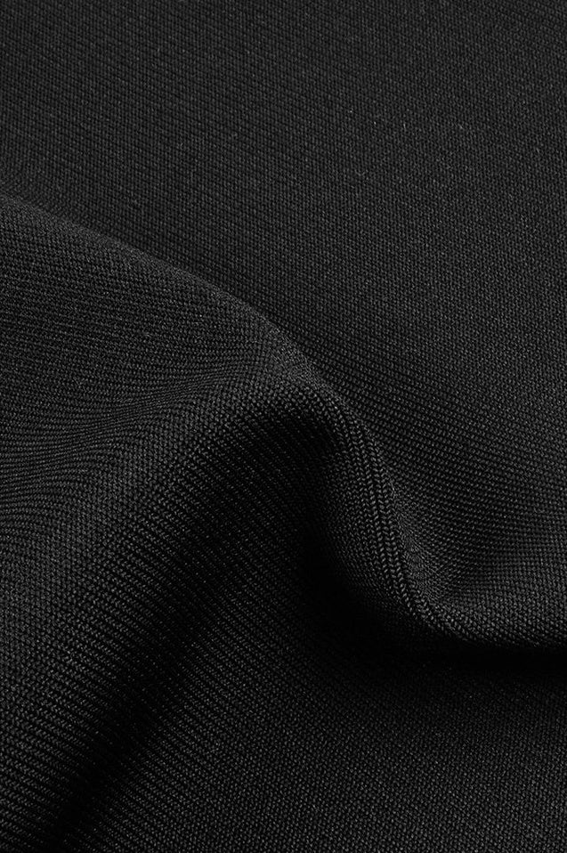 Robe Maxi Épousant Noir en Bandage