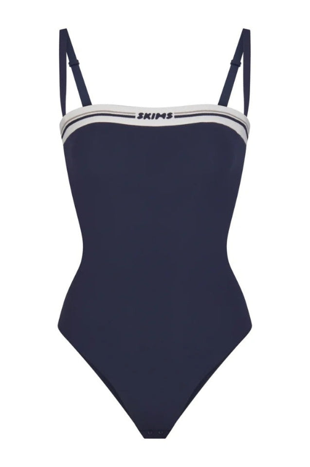 Bodysuit Logo à Encolure Droite