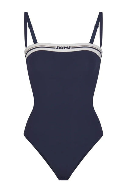 Bodysuit Logo à Encolure Droite