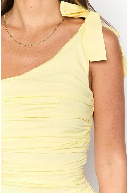 Robe Mini Jaune Luther Évasée
