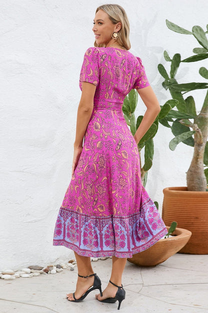 Robe Maxi Boho Imprimée Floral Kamoni