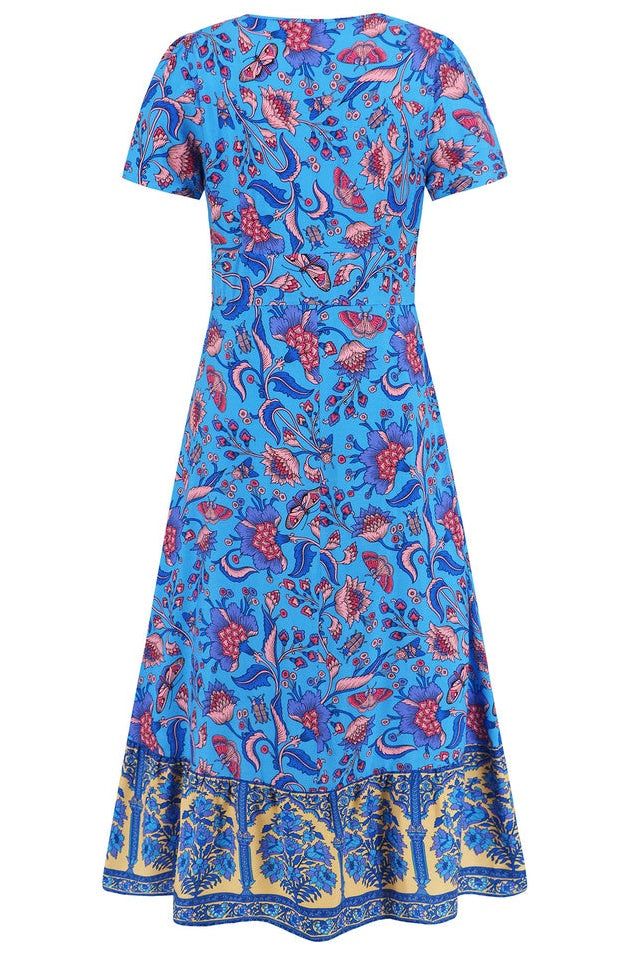 Robe Maxi Boho Imprimée Floral Kamoni