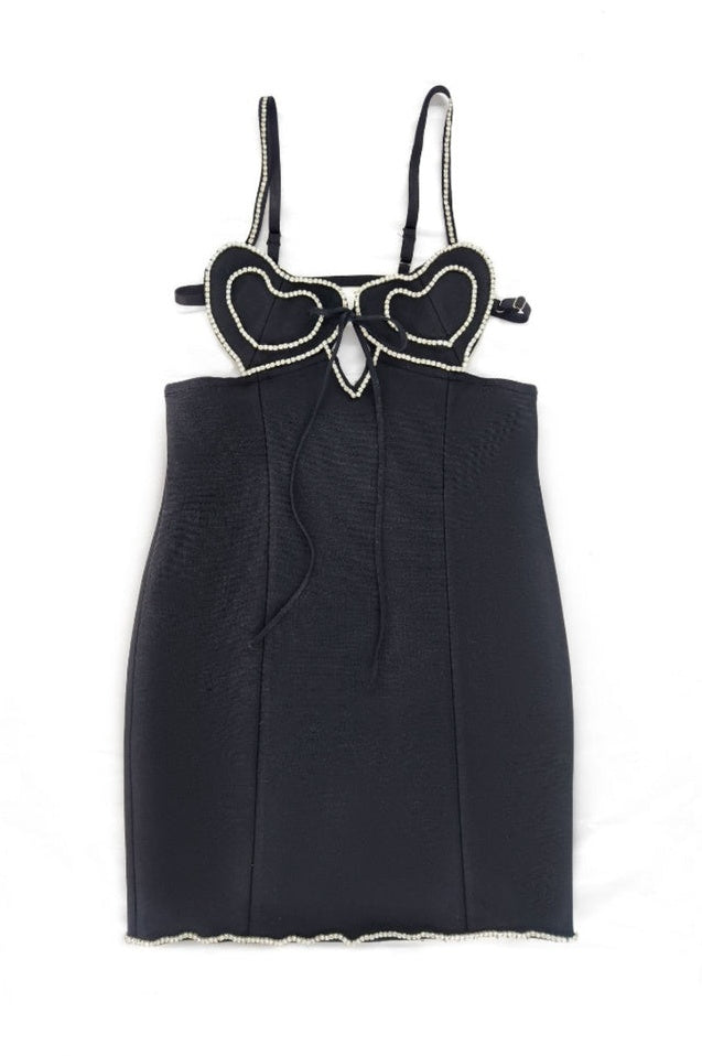 Robe Mini Brodée en Cœur