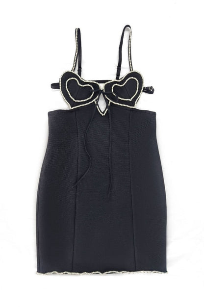 Robe Mini Brodée en Cœur