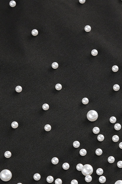 Robe Midi Brodée à Pois Perlés