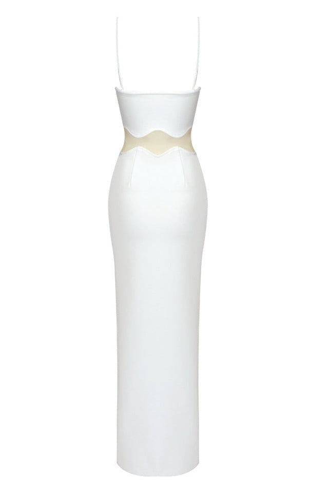 Robe Maxi Épousant Noir en Bandage