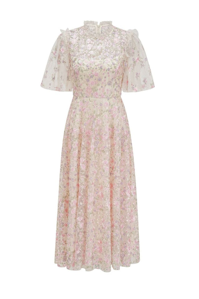 Robe Maxi En Tulle Brodée Opulente