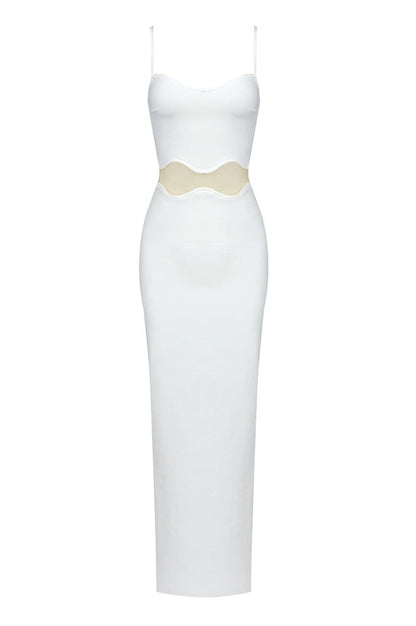 Robe Maxi Épousant Noir en Bandage