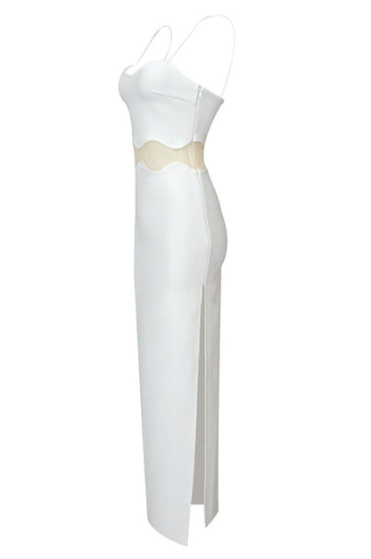 Robe Maxi Épousant Noir en Bandage