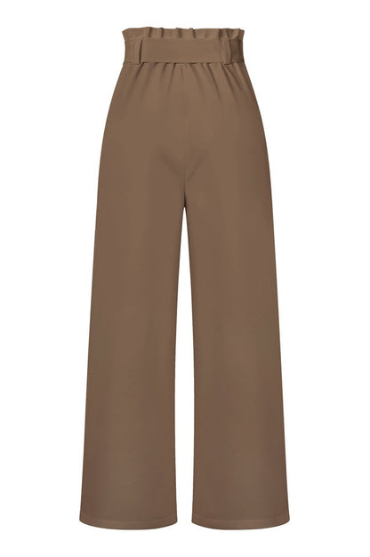 Pantalon Évasé à Ceinture Coordonné