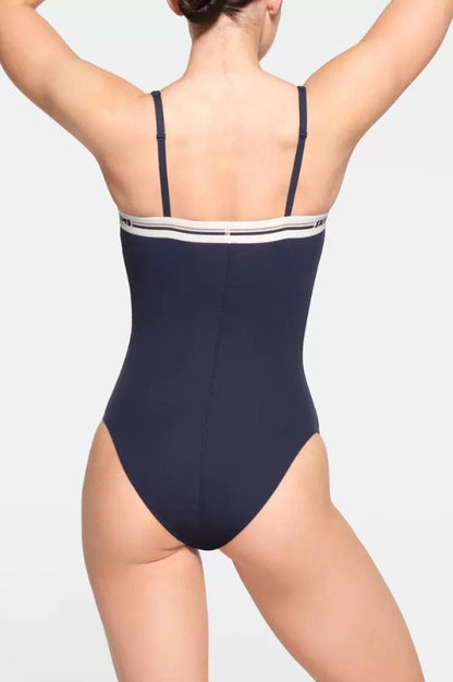 Bodysuit Logo à Encolure Droite