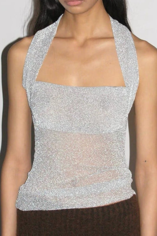 Top sans manches à encolure halter - Révier Paris