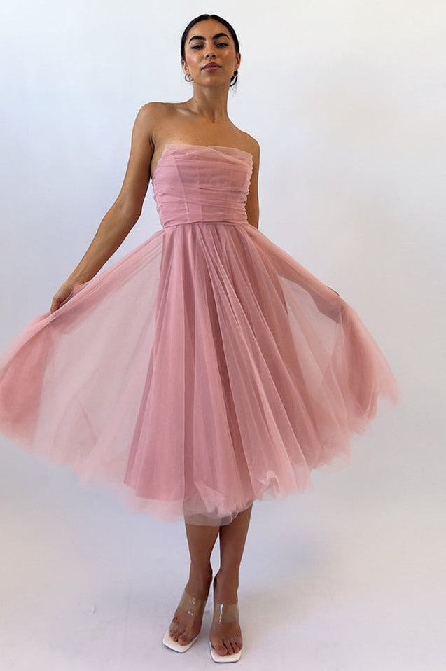 Robe Midi Évasée à Volants - Révier Paris