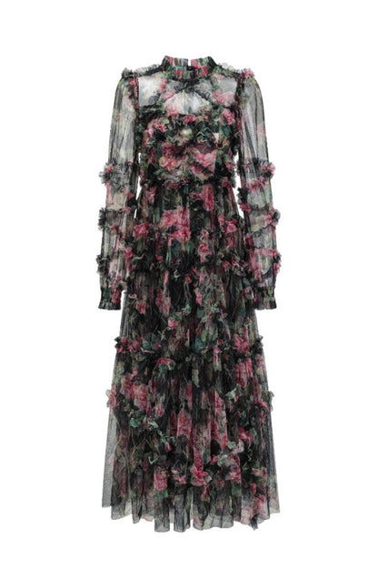 Robe en Maille Florale Aurora