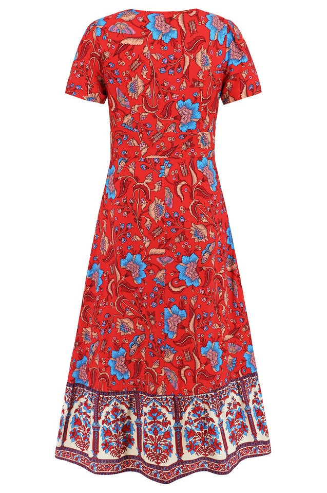 Robe Maxi Boho Imprimée Floral Kamoni