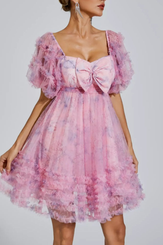 Robe Mini à Manches Bouffantes Raquel - Révier Paris