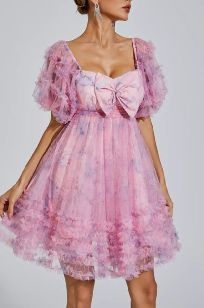Robe Mini à Manches Bouffantes Raquel - Révier Paris