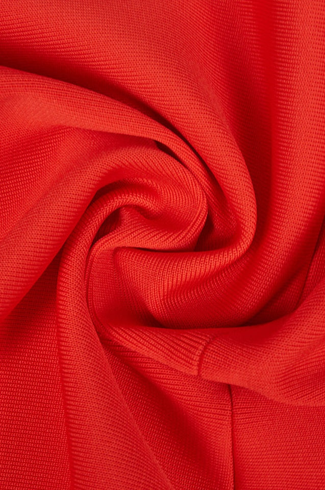 Robe Évasée Rouge Éclatante de Cérémonie